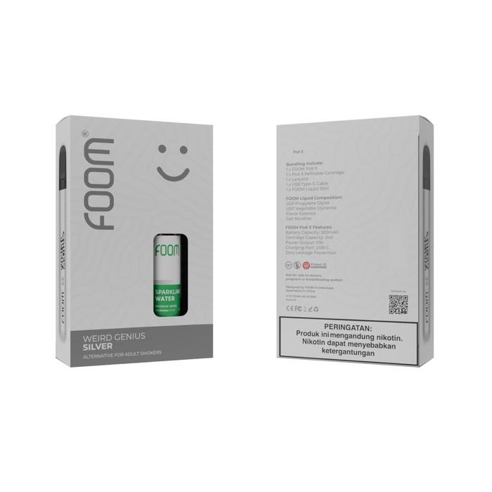 Gambar FOOM POD X WEIRD GENIUS BUNDLING KIT By FOOM LAB - SILVER dari VAPOR GASSS undefined Tokopedia