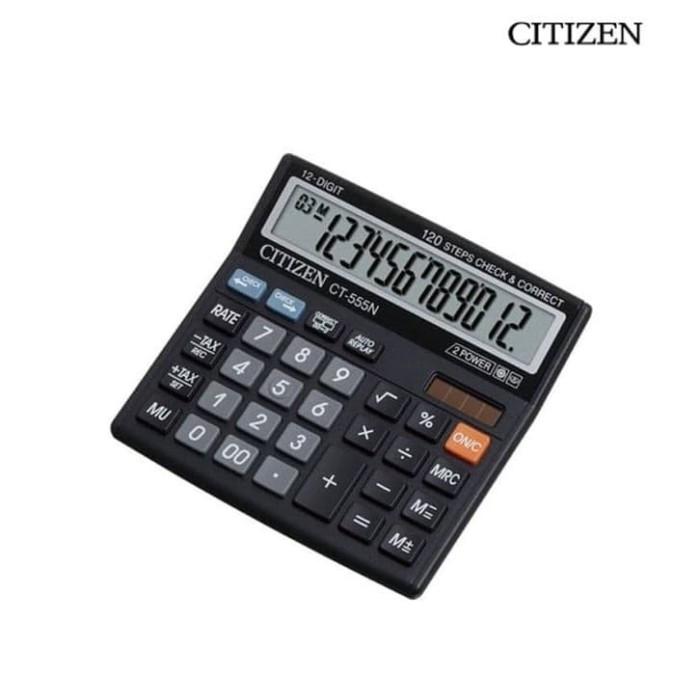 Gambar KALKULATOR CITIZEN CT 555 N - CALCULATOR TYPE CT 555N - 555 N, Hitam dari Laurell shop undefined Tokopedia
