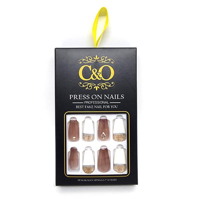 Gambar C&O Press-on Nails- Fake Nails bunga fake nails abstract fake nails lucu - 12 dari thenailshopindo undefined Tokopedia