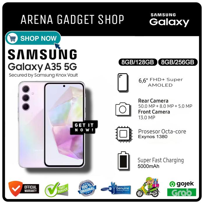Gambar Samsung Galaxy A35 5G Ram 8/256Gb Garansi Resmi Samsung SEIN - Lilac dari ArenaGadgetShop undefined Tokopedia
