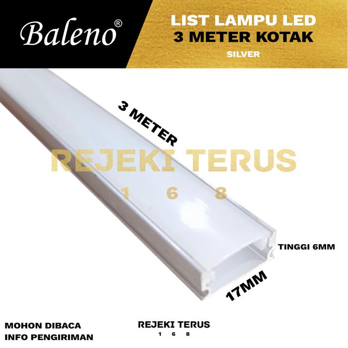 Gambar List Lampu LED Strip Kotak HITAM PUTIH Rumah Rel Lis Cover Aluminium - SILVER dari Rejeki Terus 168 undefined Tokopedia