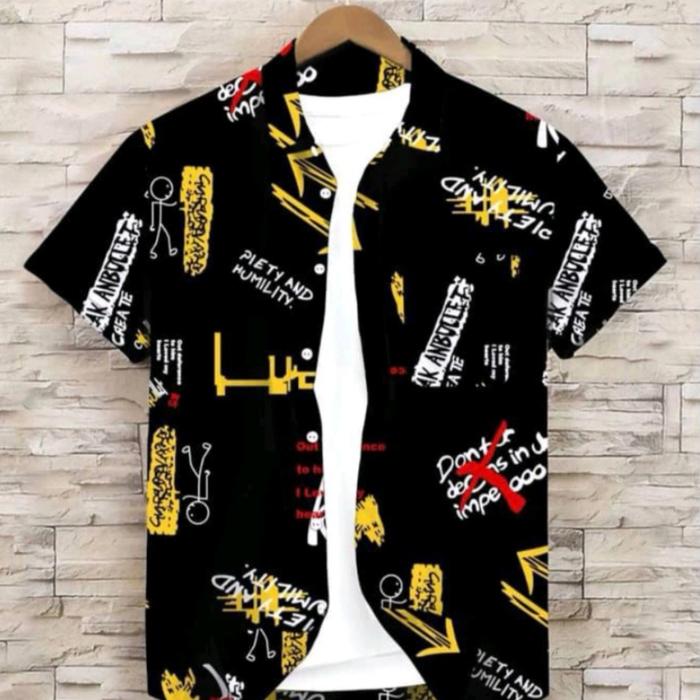 Gambar Kemeja Motif Pria Distro Hem Surfing - k25, M dari Kezaf store undefined Tokopedia