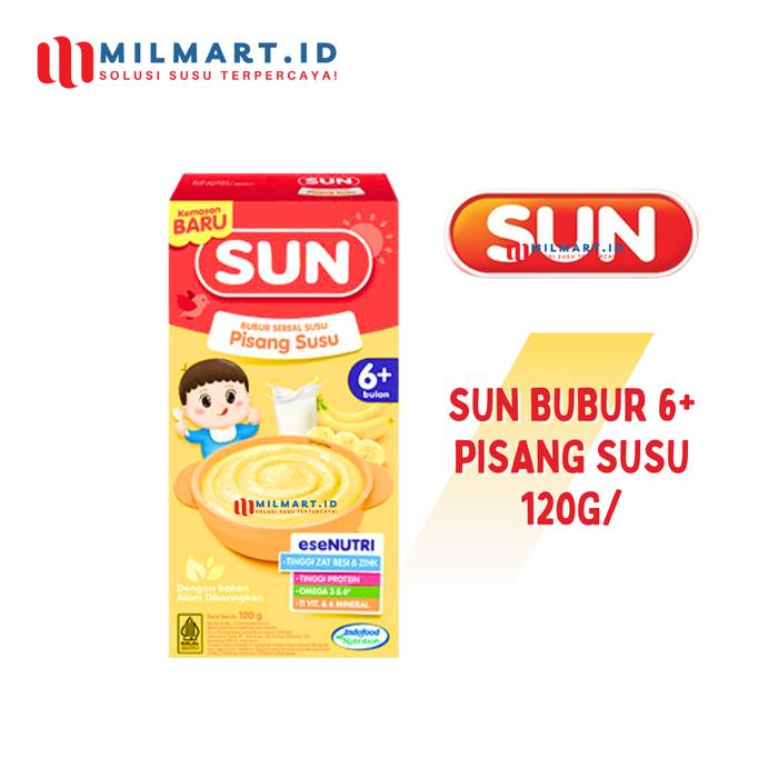 Gambar SUN BUBUR 6+ CEREAL SUSU 120 G SEREAL BAYI INSTAN BUBUR SUN PISANG/KACANG HIJAU/UBI UNGU - PISANG 6+ dari milmart.id undefined 4 Tokopedia