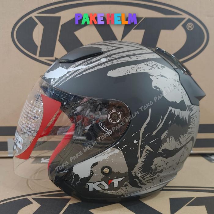 Motorcycle Helmet Kyt Venom Black CLEARANCE] KYT VENOM DOUBLE