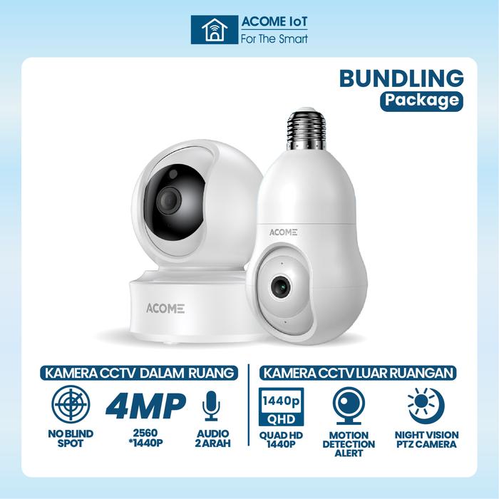Gambar ACOME Smart CCTV Camera HD 1080P Dalam Ruangan APC03 + Micro SD 16 GB - APC03+APC8S dari ACOME IOT INDONESIA undefined Tokopedia