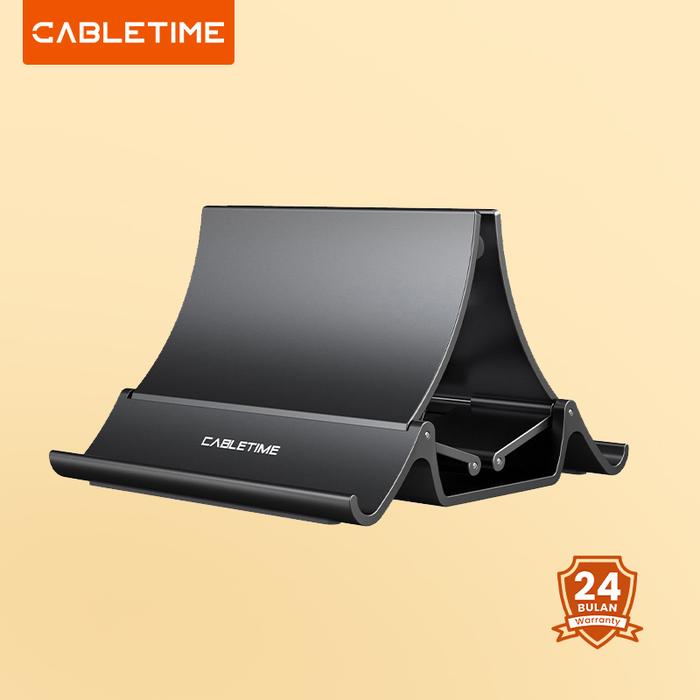 Gambar Laptop Stand Ergonomic Laptop Rise Stand CABLETIME Adjustment Pad Tablet Stand For Desk - CS15 Black dari XLink Semarang undefined Tokopedia