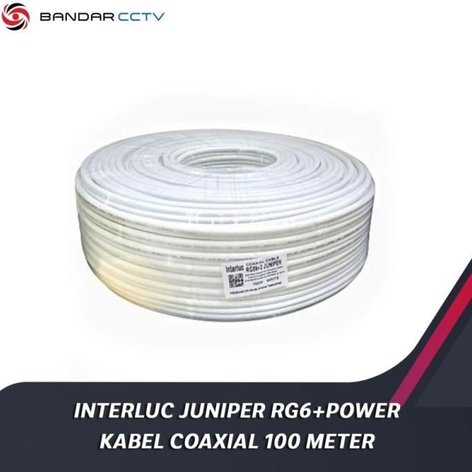 Gambar IR Interluc Juniper RG6 Plus Power Kabel Coaxial 100 Meter - HITAM dari Amrun Store ID undefined 3 Tokopedia