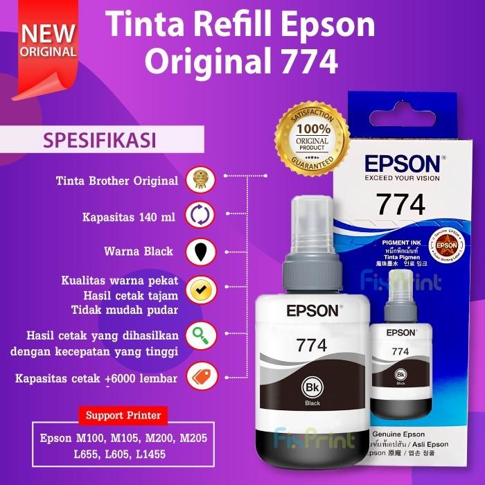 Gambar Tinta Epson Ink C13T774100 Original Ori Tinta 774 T7741 Printer L1455 - With Box dari FixPrint Indonesia undefined Tokopedia