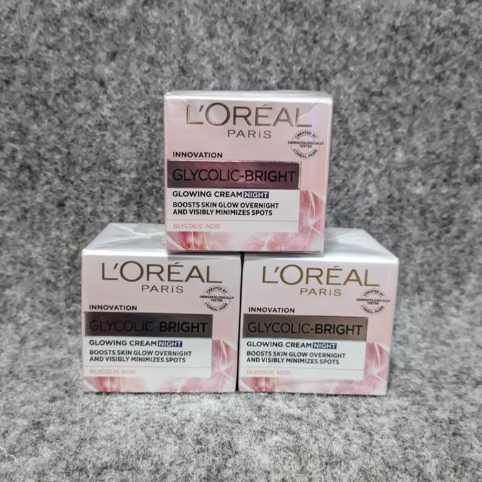 Gambar Loreal Glycolic Bright Instant Glowing Serum Cream Day Night 15ml 30ml - CreamNight 15ml dari Tokotokki undefined Tokopedia