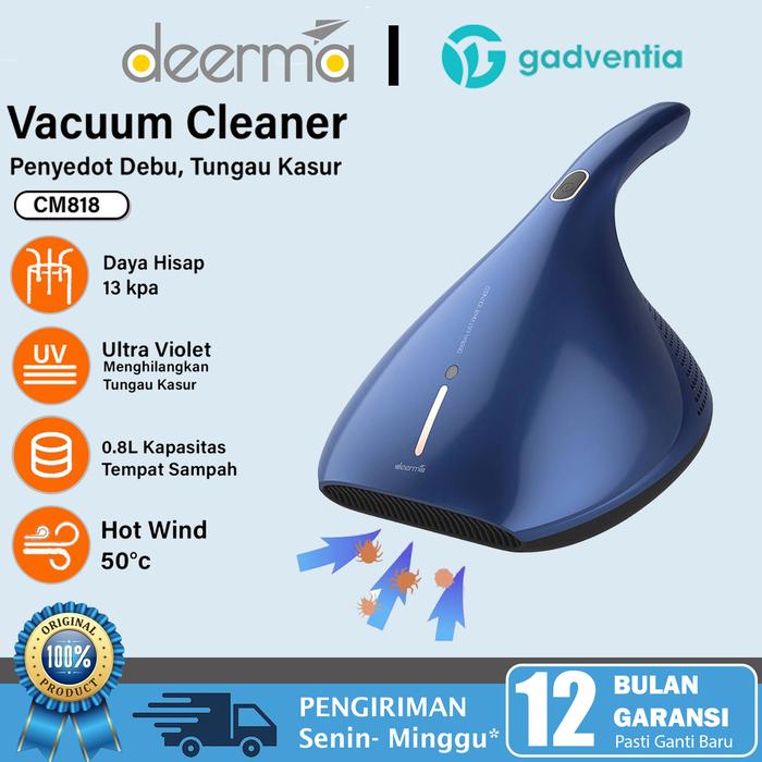 Gambar Deerma EX919 Vacuum Cleaner Vakum Derma Penyedot Tungau Debu Kasur - CM818 BLUE dari GADVENTIA undefined Tokopedia