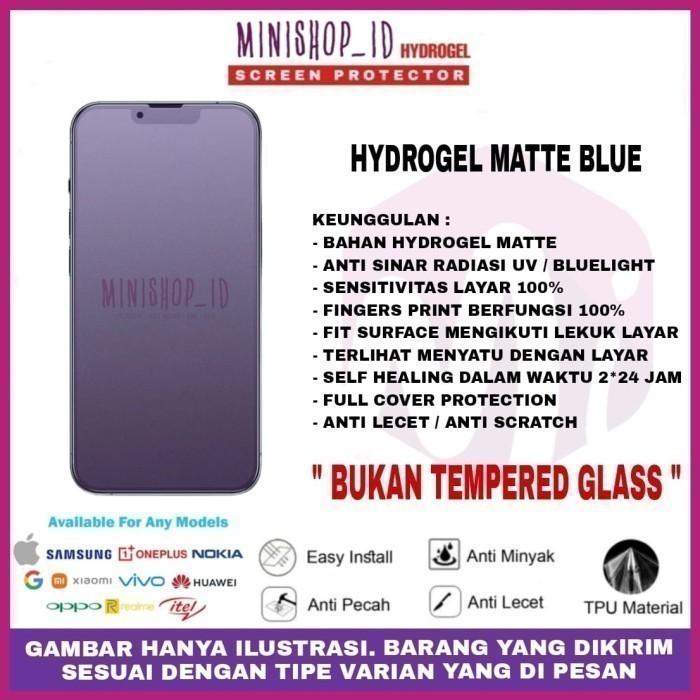 Gambar MOTOROLA MOTO G45 5G ANTI GORES HYDROGEL BENING MATTE GLOSSY BLUE SPY LAYAR SCREEN - S - MATTE BLUE dari MINISHOP OFFICIAL undefined Tokopedia