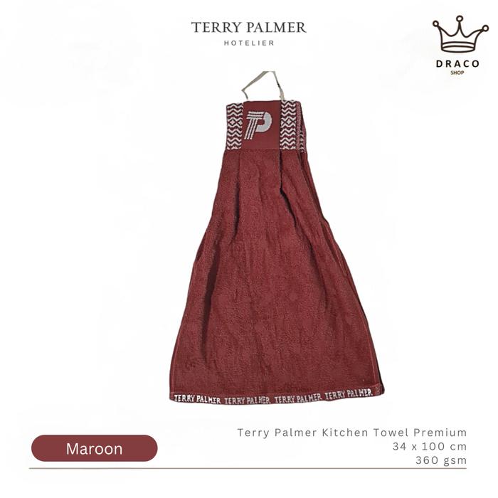 Gambar Terry Palmer Lap Tangan Kitchen Towel Ukuran 34x100cm - Maroon dari Draco Official Shop undefined Tokopedia