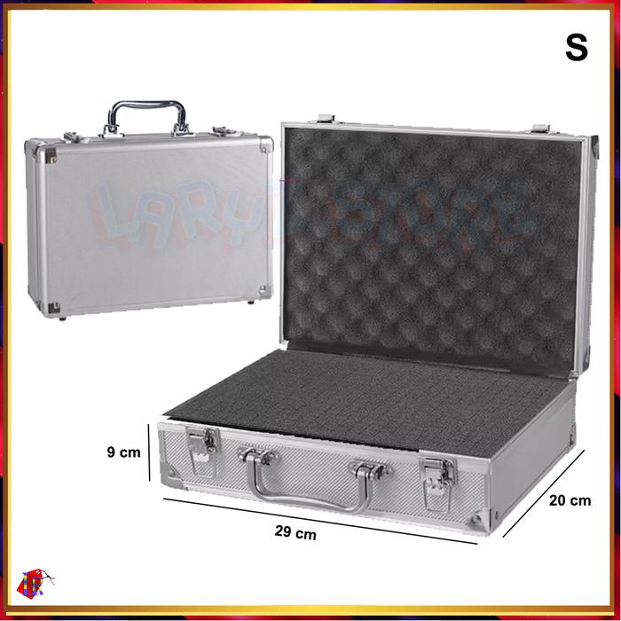 Gambar Kotak Perkakas Aluminium Koper Busa Penyimpanan Alat Kerja Kamera Hard Carry Tool Box Case Storage 29 35 40 Cm - SV S No Key dari LARYZ OFFICIAL undefined Tokopedia