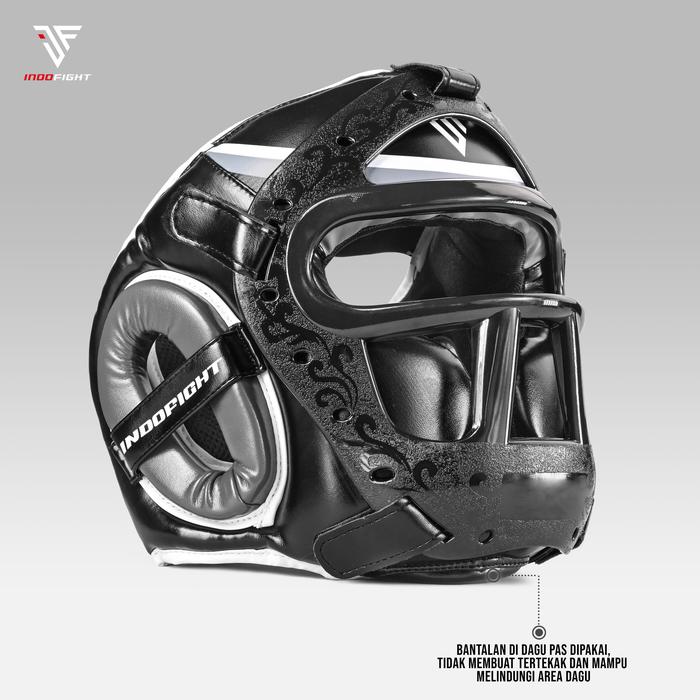 Gambar Head Guard Muay Thai, Pelindung Kepala Boxing, Head Guard MMA HG002 - MASK-2.0-BLACK, M dari Sarung Tinju Ori undefined Tokopedia