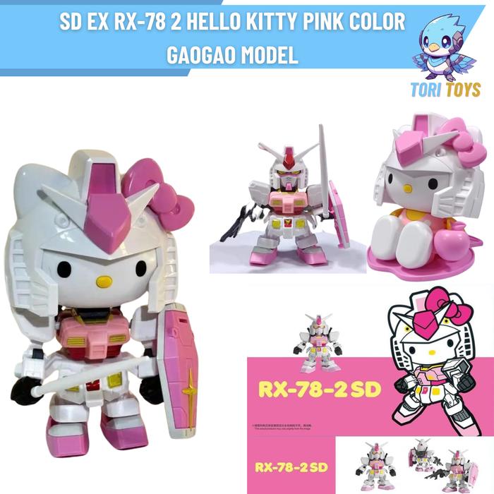 Gambar SD EX RX 78 2 Fighter Hello Kitty Pink Color Gaogao Model Kit Hellokitty Rx78 dari toritoys undefined Tokopedia