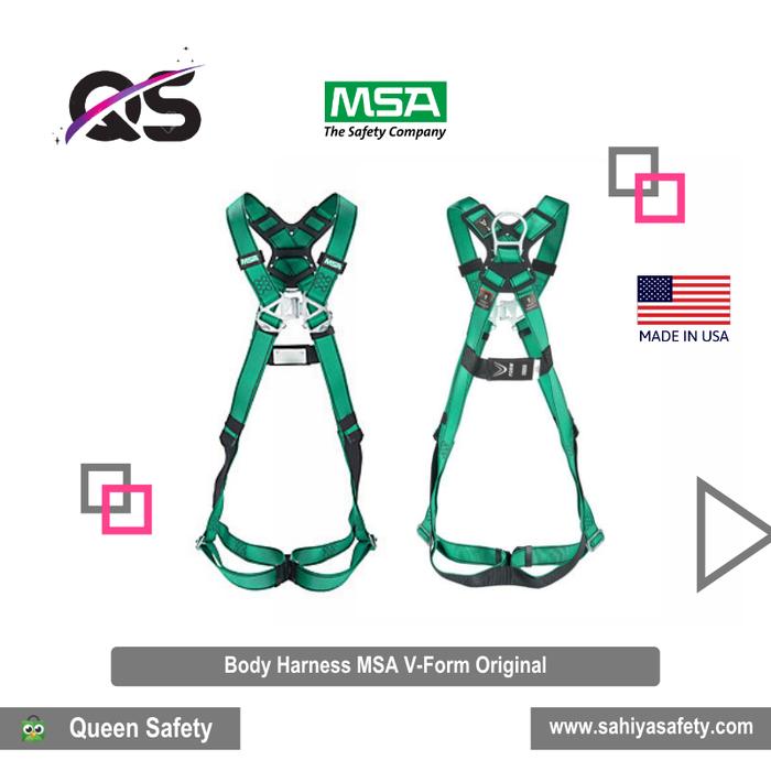 Gambar Body Harness MSA V Form Original + Lanyard Double Hook Msa Original - Harness dari Queen Safety undefined Tokopedia