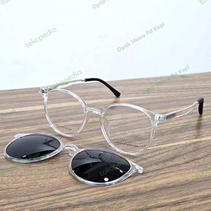 kacamata pria wanita clip on 2240 bulat transparan bening Glasses BLUERAY