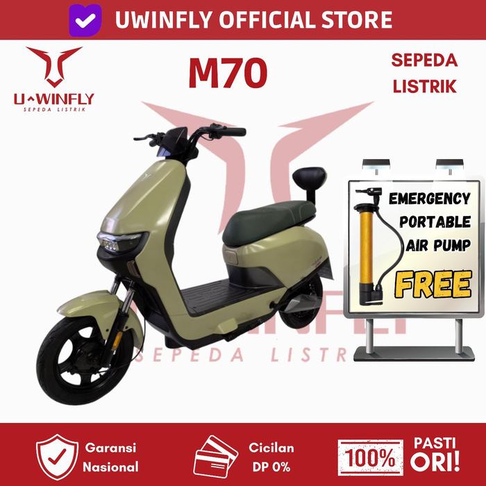 Gambar Sepeda Listrik Uwinfly T70 500Watt Garansi Resmi Uwinfly - M70 CREAM dari U-Winfly Indonesia undefined Tokopedia
