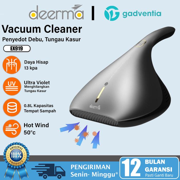 Gambar Deerma EX919 Vacuum Cleaner Vakum Derma Penyedot Tungau Debu Kasur - EX919 GRAY dari GADVENTIA undefined Tokopedia