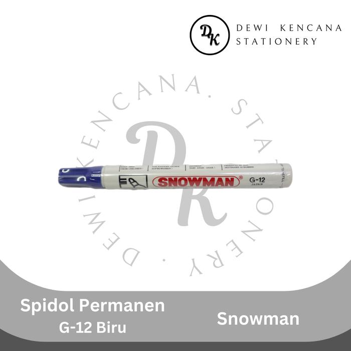Gambar Spidol Marker/Permanent Snowman Hitam Biru Merah Grosir min 12pcs - Biru dari ATKDewikencana undefined Tokopedia