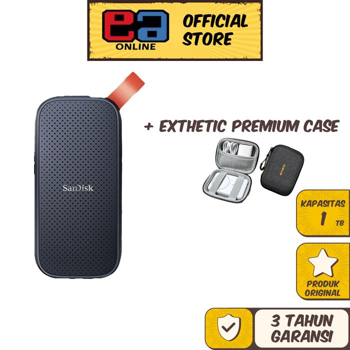 Gambar SanDisk Portable SSD E30 - 1TB up to 520MBps USB 3.2 - Free Pouch dari EAONLINE undefined Tokopedia