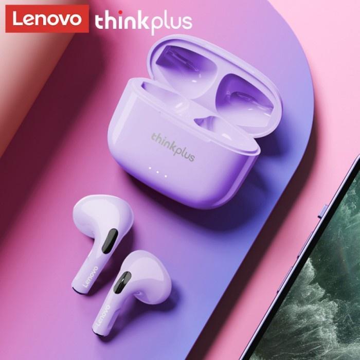 Gambar THINKPLUS LENOVO TWS BLUETOOTH LOW LATENCY EARPHONE BT5.3 LP40 PLUS - Ungu dari Earphone Gaming Store undefined Tokopedia
