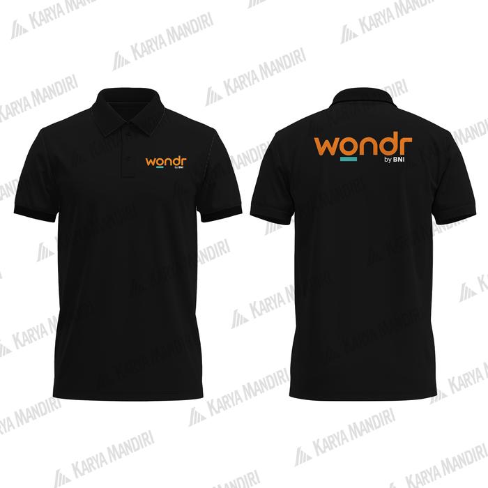 Gambar Poloshirt Wondr BNI 46 Kaos Official Bank BNI - Hitam, L dari Karya Mandiri 39 undefined Tokopedia