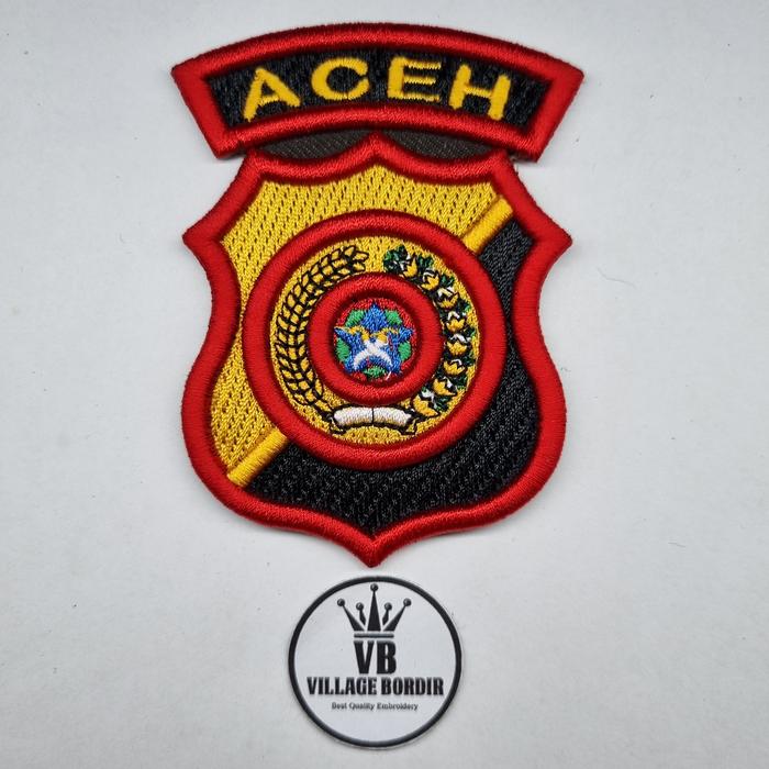 Gambar LOGO POLDA DAERAH SUMATERA SE-INDONESIA BORDIR TIMBUL | BEST QUALITY EMBROIDERY - ACEH dari Village Bordir undefined Tokopedia