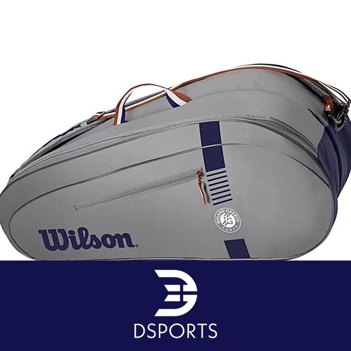 Readyy Wilson Roland Garros Team Pack Rg Silver Ransel Tennis Bag Tas  Tenis