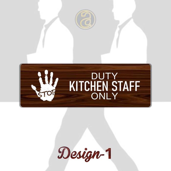 Gambar Kitchen Staff Only Sign Acrylic 10x30 cm Vinyl Print | Sign Board Akrilik | Dilarang Masuk Acrylic - Design-1, Akrilik T=2 mm dari arcamas undefined Tokopedia