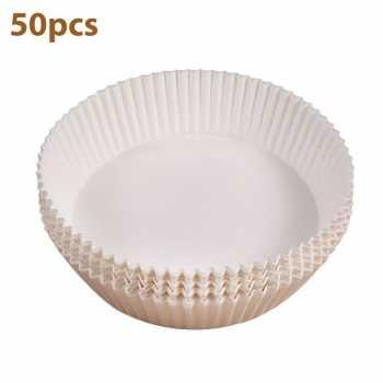 Gambar 50 PCS Kertas Alas Air Fryer Paper Liner Oil proof 16 20 22 cm Anti Lengket model bulat kotak - Bulat pth 16cm dari Tuyul Tokopedia undefined Tokopedia