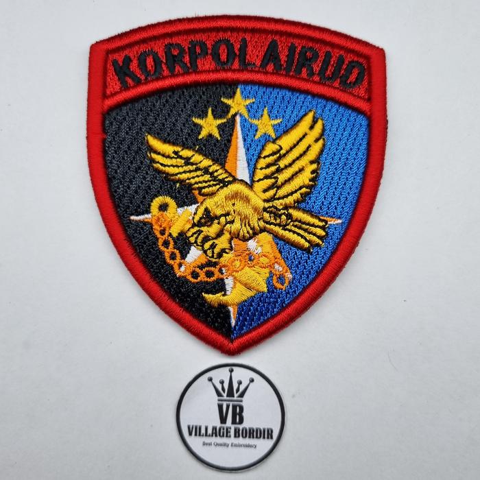 Gambar LOGO KORPOLAIRUD POLRI BORDIR TIMBUL | BEST QUALITY EMBROIDERY - KORPOLAIRUD dari Village Bordir undefined Tokopedia