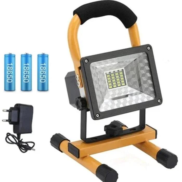 Gambar Lampu sorot led floodlight proyek camping outdoor waterproof rechargeable portable multifungsi lampu emergency darurat - PLUS BATERAI dari Tropic elektronik aksesoris undefined Tokopedia