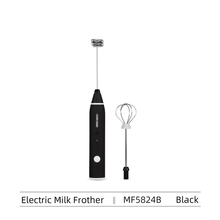 Gambar MHW-3BOMBER Electric Milk Frother SUS 304 with 2 Stirring Head / Egg Mixer Usb charging rechargeable Pembuat Busa Susu Kopi pengocok telur Latte Cappucino alat pengaduk pembuih susu elektrik foam foamer stirrer hand whisk mixer berkualitas - Black dari Trosten undefined Tokopedia