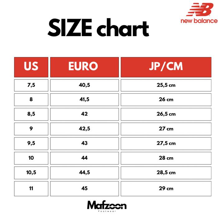 Chart New Balance Foot Measurement Jual New Balance Fresh