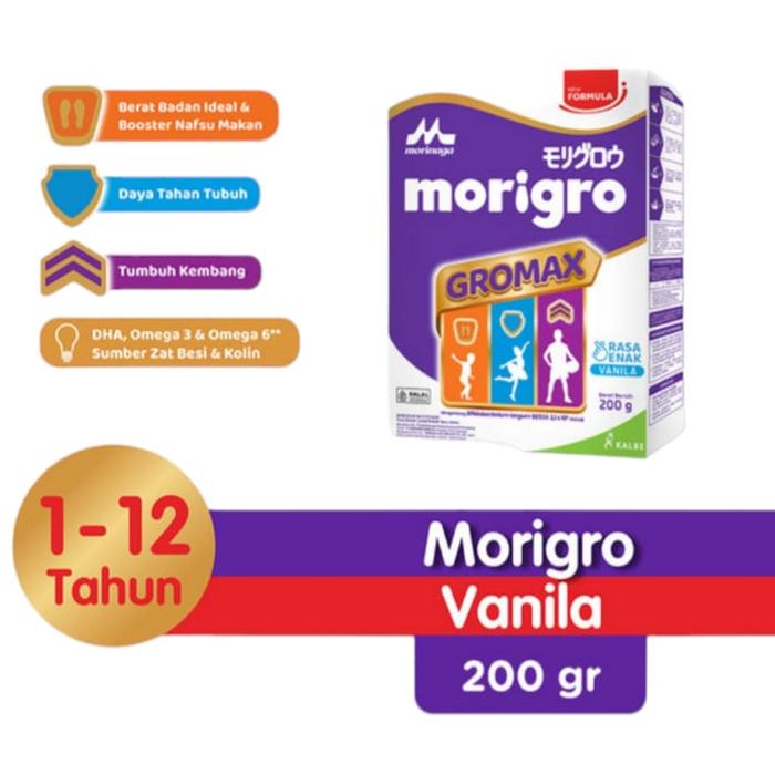 Gambar Morinaga Morigro Susu Anak  Usia 1 - 12Tahun Rasa Vanila 200 g - 200g dari Chika Barokah Shop undefined Tokopedia