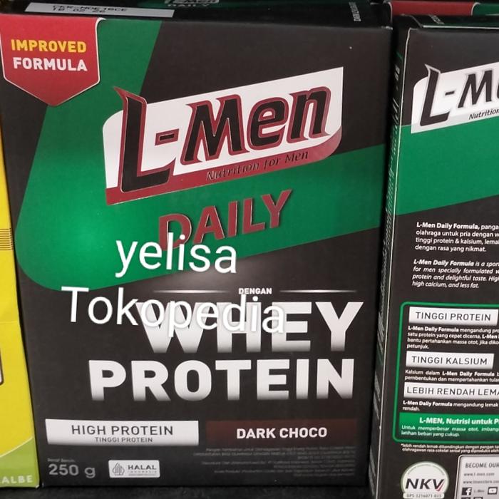 Gambar L Men Daily dengan Whey Protein Dark Choco 250gr dari yelisa27 undefined Tokopedia