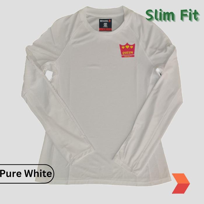 Gambar RIVAL Women Running Long Sleeves Jersey Lari Wanita Lengan Panjang Slim Fit - Pure White, XL dari RivalActive undefined Tokopedia