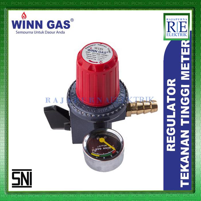 Gambar Winn gas regulator LPG tekanan tinggi high pressure w 181 m meter SNI - Meter dari Rajapurna Elektrik Indonesia undefined Tokopedia