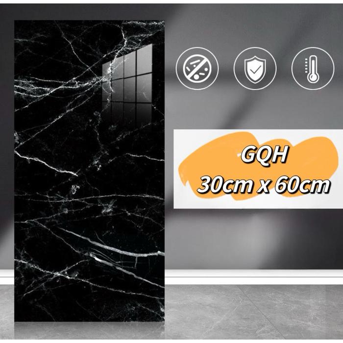 Gambar Aluminium Foil Wallpaper Dinding Vinyl Marble 30 x 60 cm / Vinyl Marble Granit / Sticker Keramik - GQH dari KC LUXURY STORE undefined Tokopedia