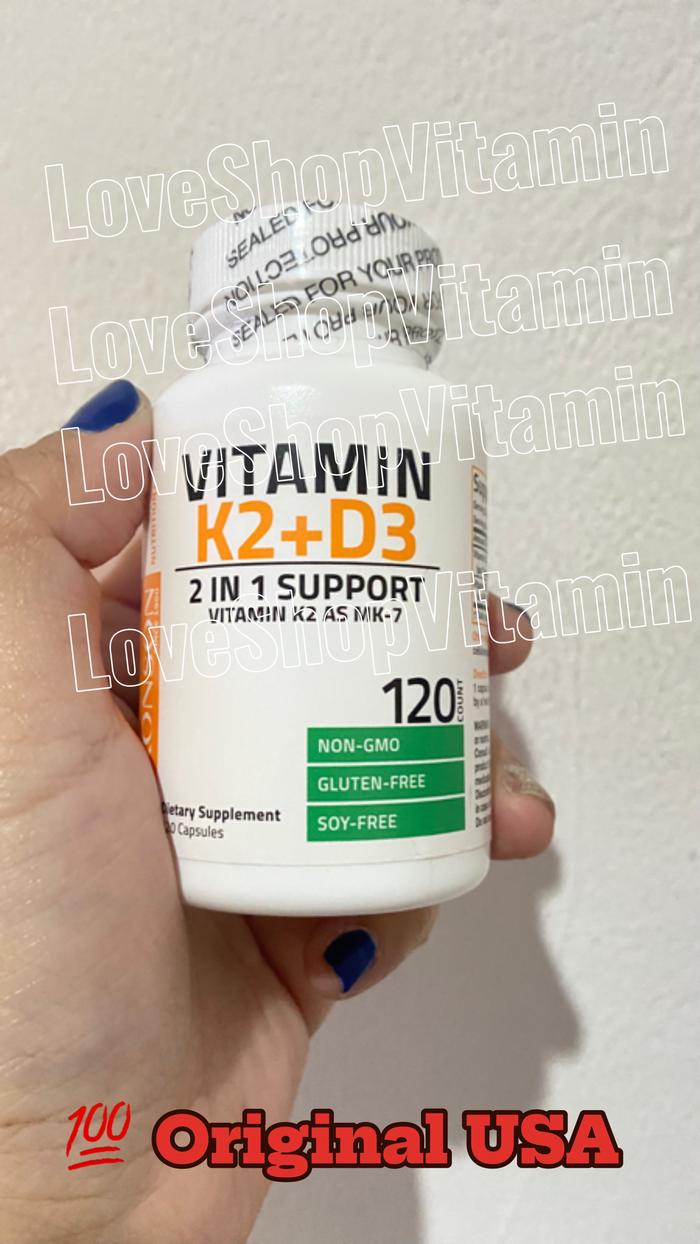 Gambar BRONSON VITAMIN D3 K2 10000 IU K2 D3 100% ORIGINAL USA - 5k 120 dari Loveshop Vitamin undefined Tokopedia