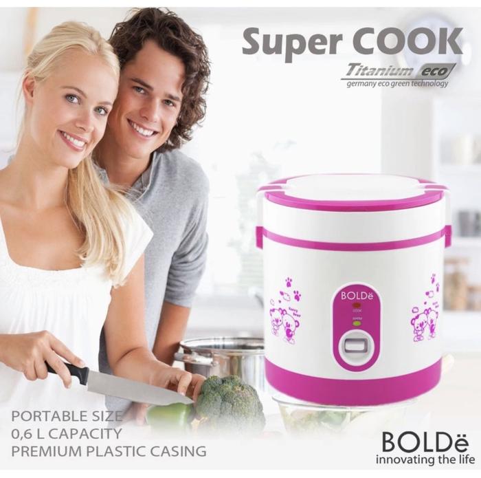 Gambar BOLDe Super COOK Titanium ECO Rice Cooker Mini Magic Com 0,6 Liter - Merah Muda dari Tanbing-so undefined Tokopedia