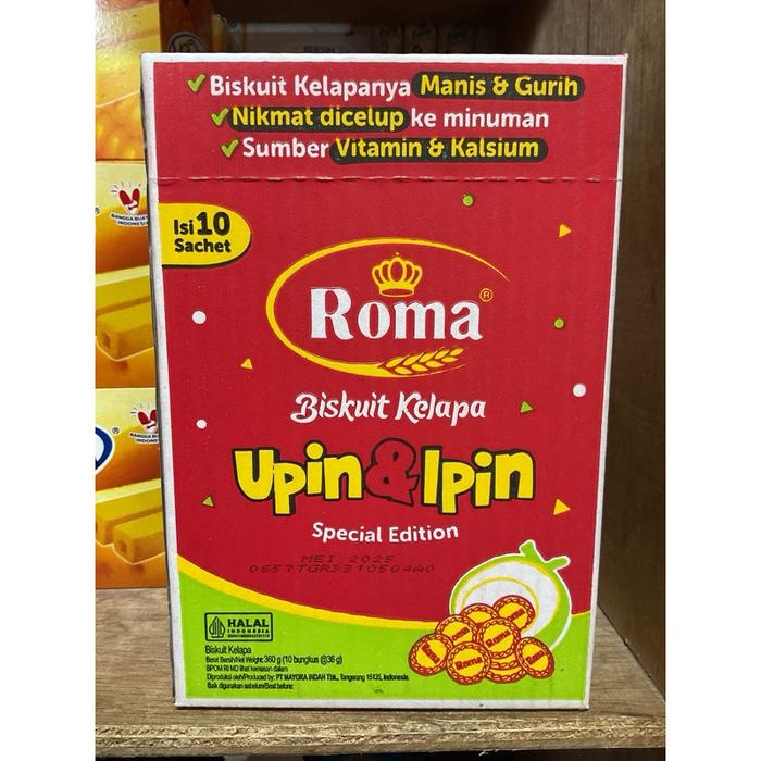 Gambar Biskuit Roma Kelapa Edisi Upin Ipin 1Box Isi 10pcs dari Murah Grosir Timur undefined Tokopedia