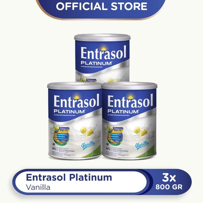 Gambar Triple Pack: Entrasol Platinum Vanilla 800G - 3 Pcs #Bebasongkir dari Gemah Sanjaya undefined Tokopedia