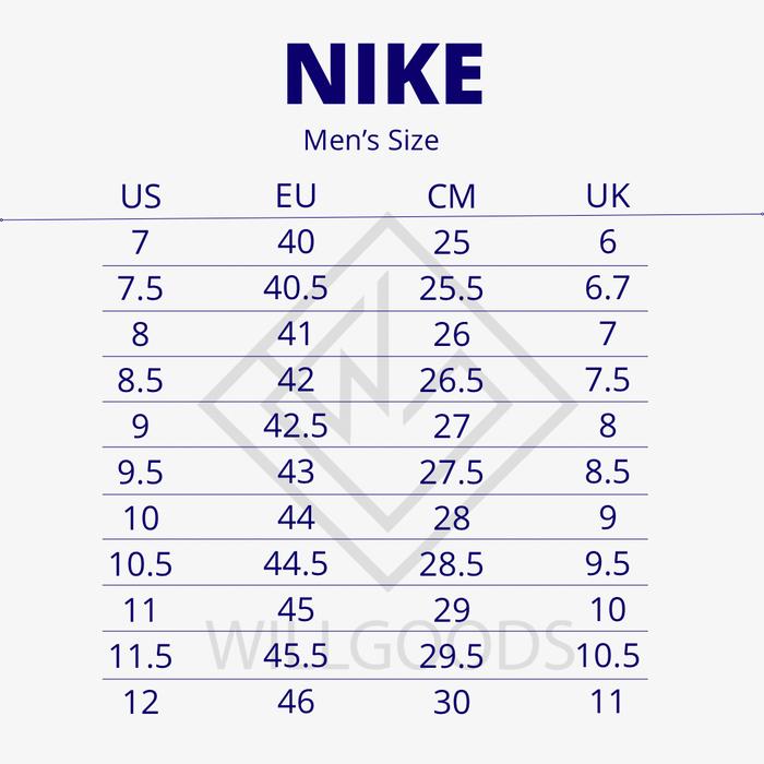 Nike Mens And Womens Shoe Size Conversion Conversion Chart Nike Cm