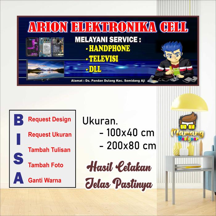Gambar Design Spanduk MMT Banner Service Alat Elektronik Bagus Murah bb - 100x40 cm dari mamang_designer undefined Tokopedia