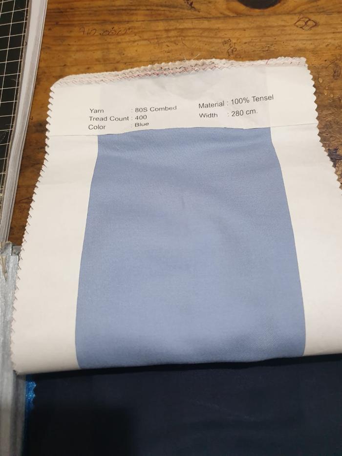 Gambar Sprei Polos Tencel Sutra Organik 180x200 - Blue dari Sprei Tencel undefined Tokopedia