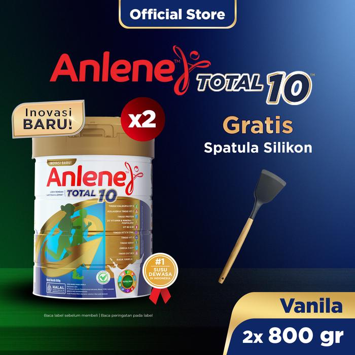 Gambar Anlene Total 10 Susu Bubuk Dewasa Vanila 2x800g-Free Gift - Spatula Silikon dari Fonterra Indonesia undefined Tokopedia