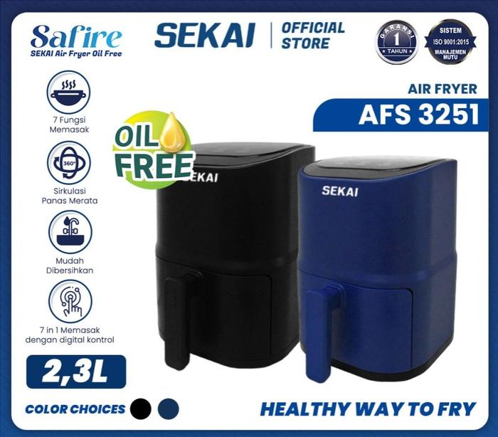Gambar SEKAI Air Fryer Digital 2.3 Liter - AFS3251 - Biru dari ReeSeLL undefined Tokopedia