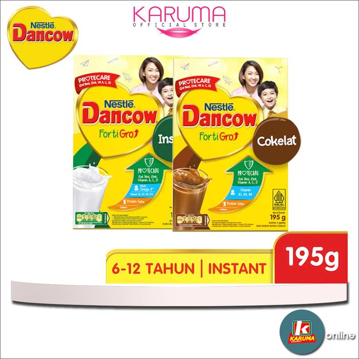 Gambar Dancow Fortigro 195 gr | Dancow Fortigro Coklat | Dancow Fortigro Full Cream | Dancow Fortigro Instant - Coklat 200gr dari karumaswalayan undefined Tokopedia